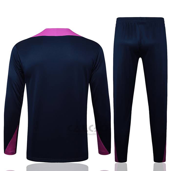 Tuta da Track di Felpa FC Barcellona Bambino 2025-2026 Nero Purpura
